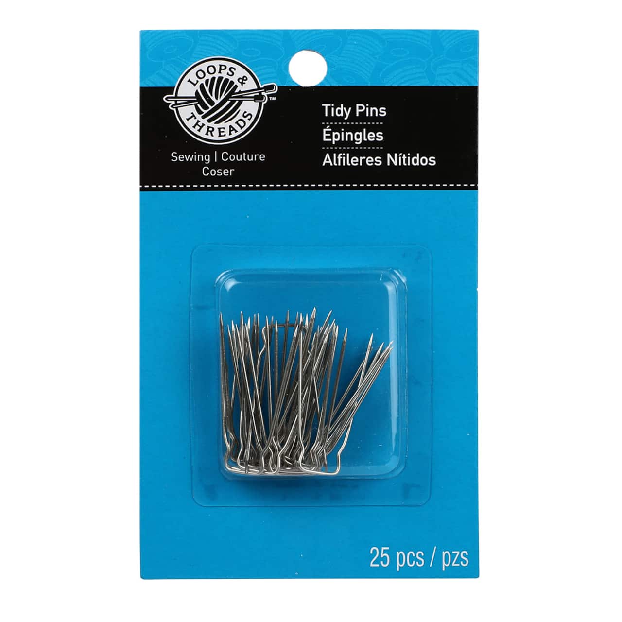 12 Packs: 25 ct. (300 total) Nickel Tidy Pins by Loops & Threads™